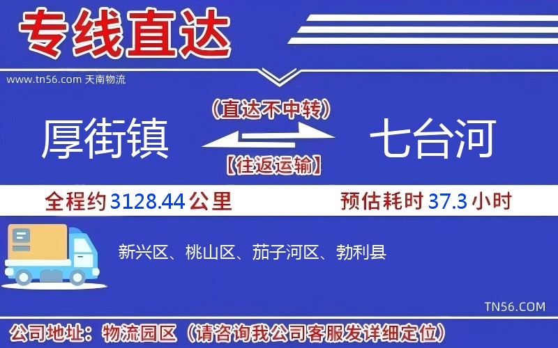 厚街鎮(zhèn)到七臺河物流公司