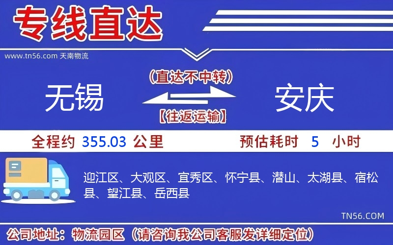 無(wú)錫到安慶物流公司